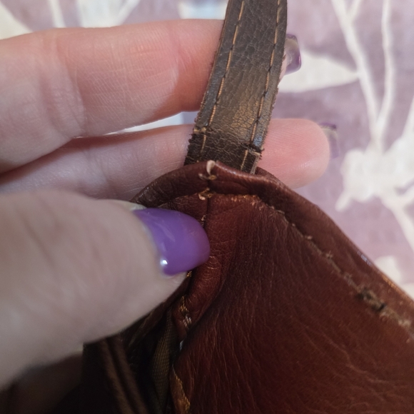 Vintage Brown Leather Crossbody Bag Pelletteria Di Mario - Picture 11 of 13